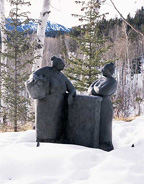 monumental figurative sculpture in bronze