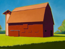 Red Barn With Silo