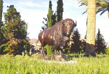 monumental bronze Bison sculpture