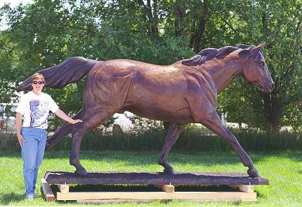 monumental bronze equine sculpture